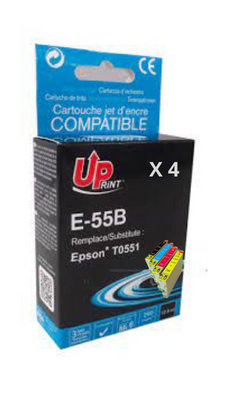 MARQUE FRANCAISE PREMIUM - UPrint T0556 Pack 4 cartouches compatibles Epson Qualité Premium